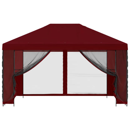 vidaXL Garden Gazebo with Sidewalls 4 x 3 m Burgundy