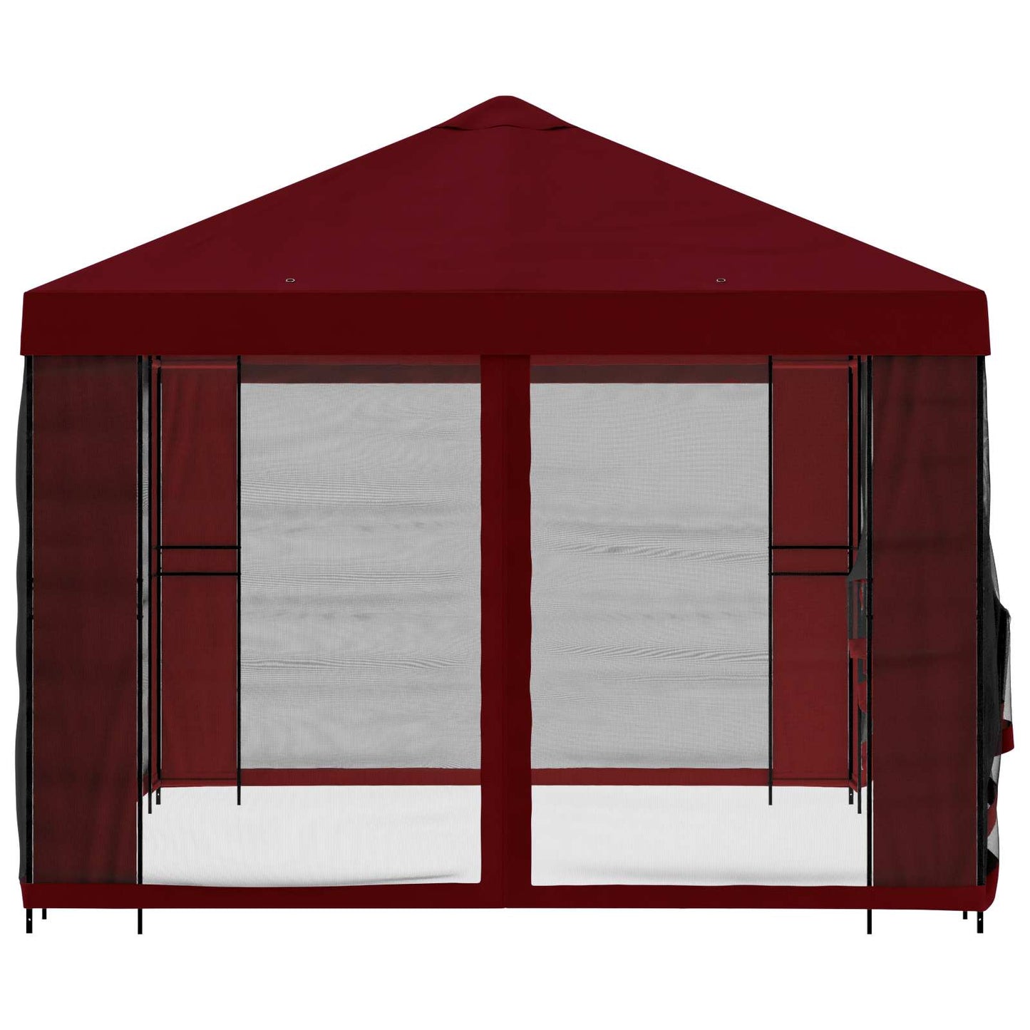vidaXL Garden Gazebo with Sidewalls 4 x 3 m Burgundy