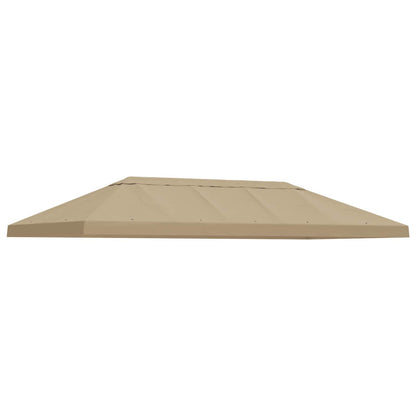 vidaXL Gazebo Canopy Cover 6 x 3 m Beige Polyester 190