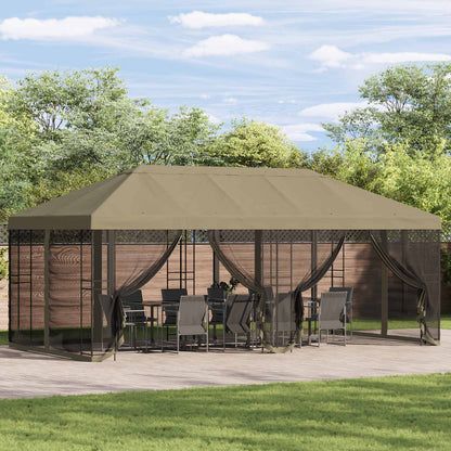 vidaXL Gazebo Cover with Sidewalls 6 x 3 m Beige Polyester 190
