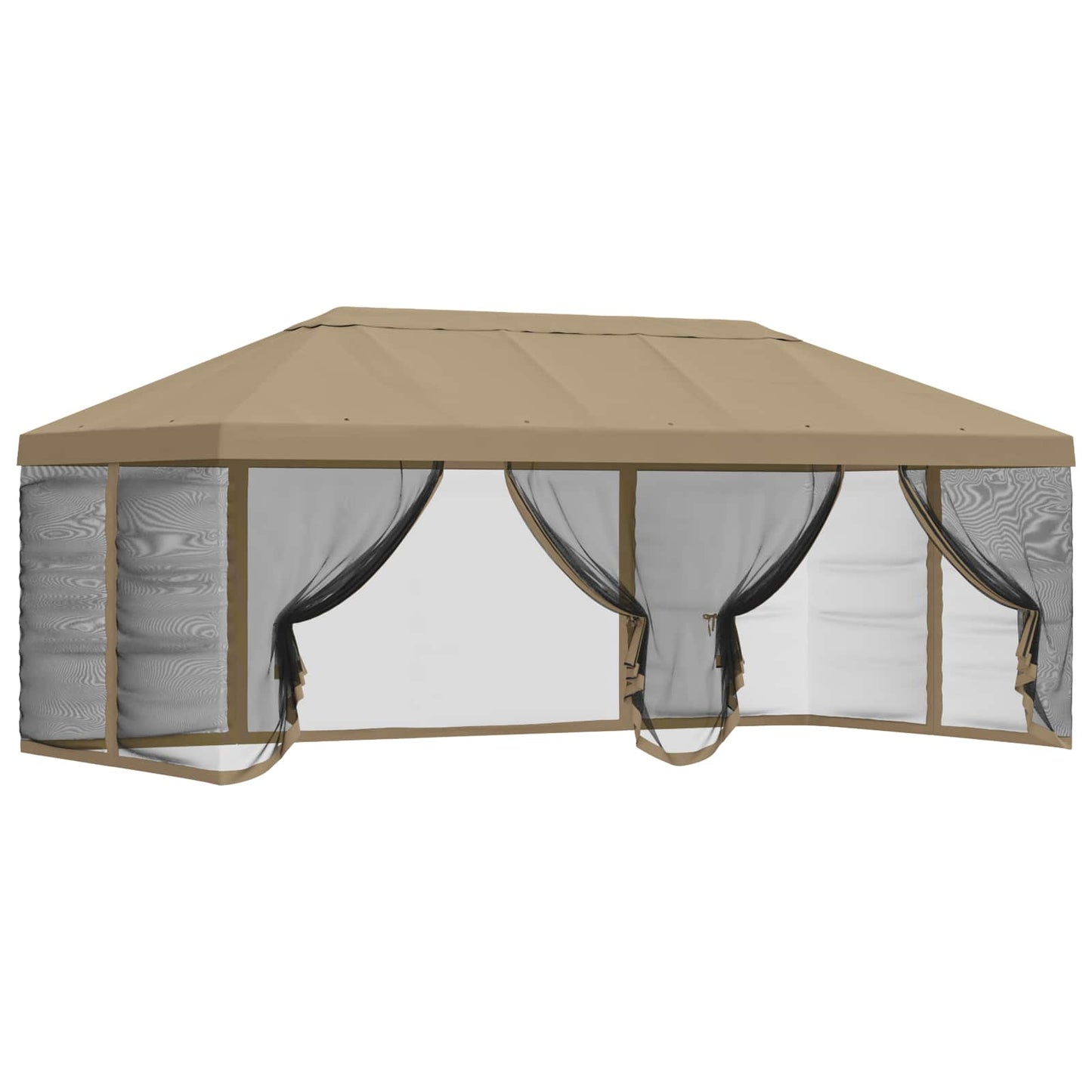 vidaXL Gazebo Cover with Sidewalls 6 x 3 m Beige Polyester 190