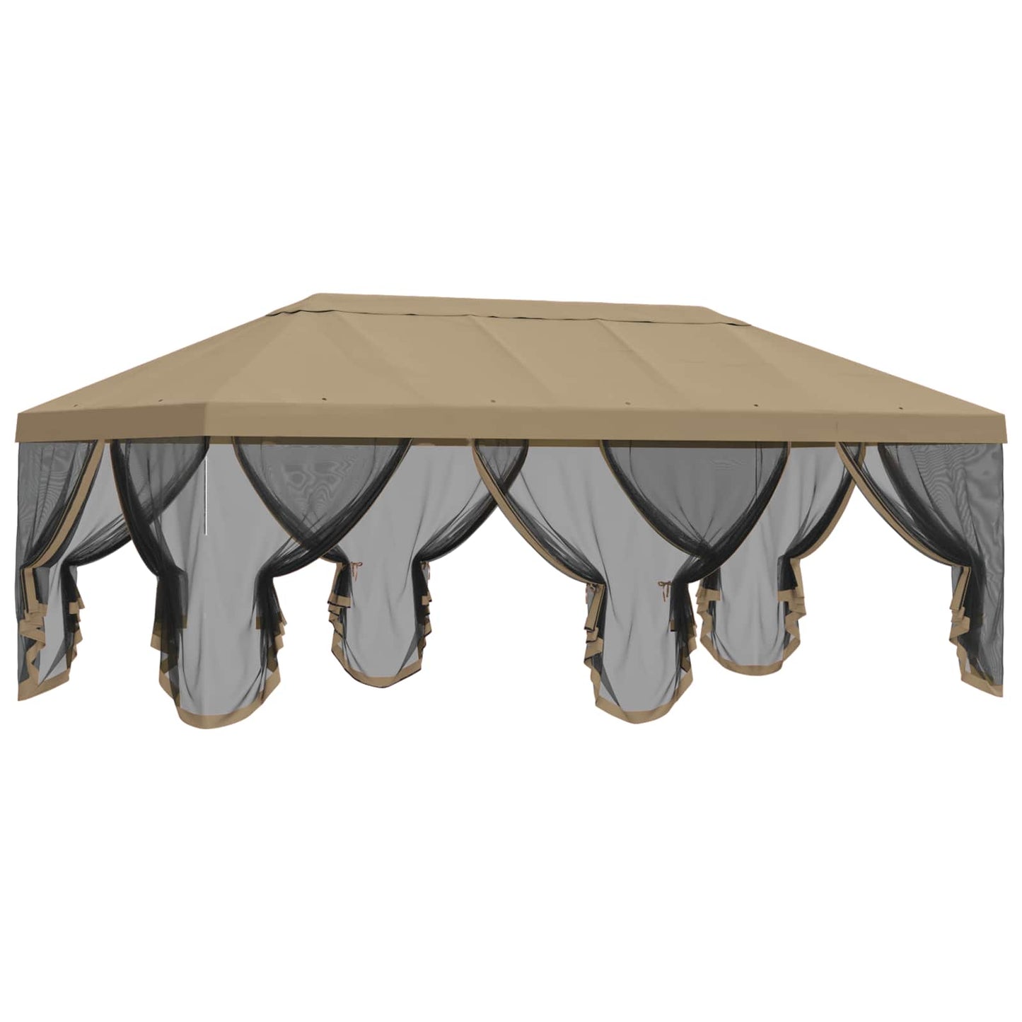 vidaXL Gazebo Cover with Sidewalls 6 x 3 m Beige Polyester 190