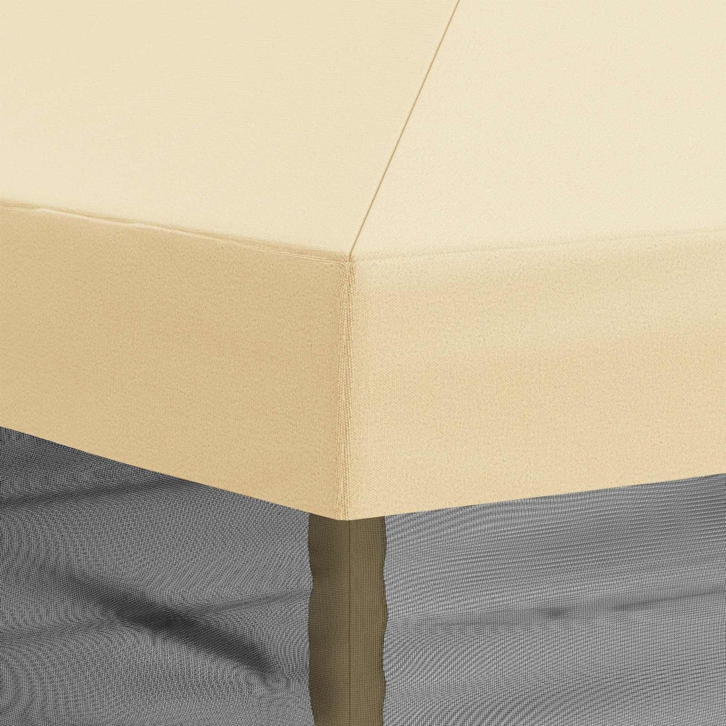 vidaXL Gazebo Cover with Sidewalls 6 x 3 m Cream Polyester 190