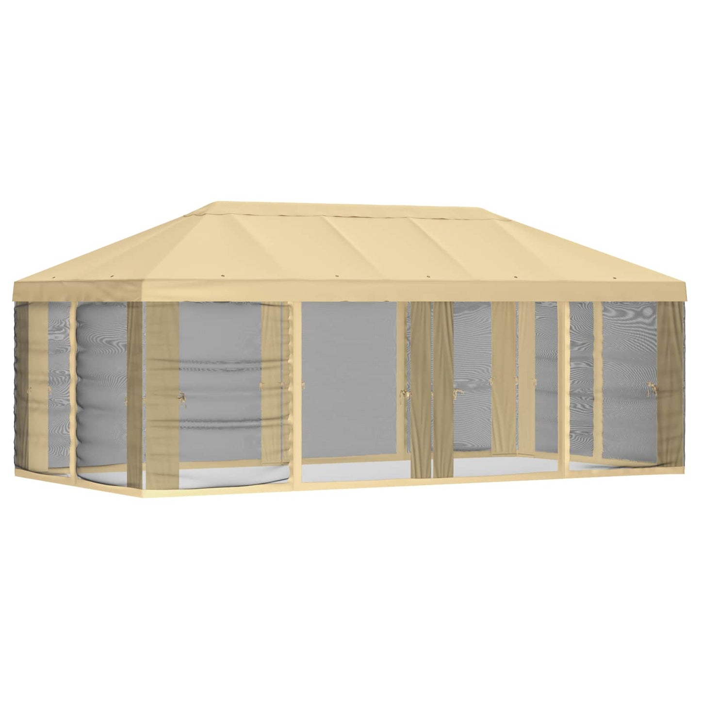 vidaXL Gazebo Cover with Sidewalls 6 x 3 m Cream Polyester 190