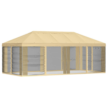 vidaXL Gazebo Cover with Sidewalls 6 x 3 m Cream Polyester 190