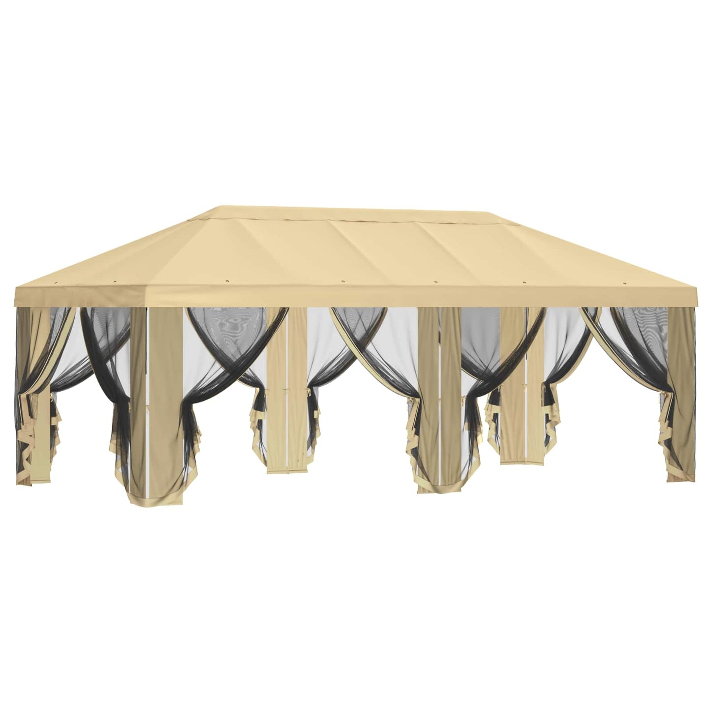 vidaXL Gazebo Cover with Sidewalls 6 x 3 m Cream Polyester 190