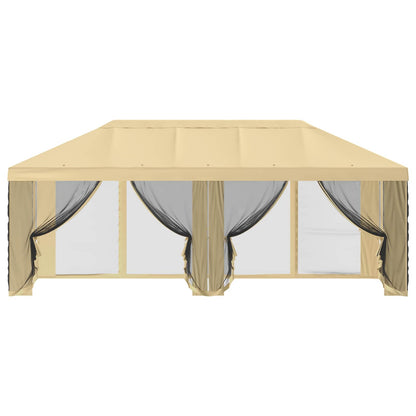 vidaXL Gazebo Cover with Sidewalls 6 x 3 m Cream Polyester 190