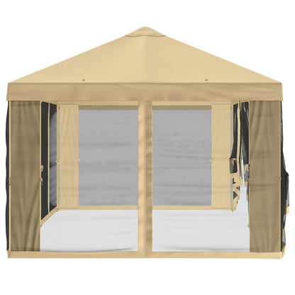 vidaXL Gazebo Cover with Sidewalls 6 x 3 m Cream Polyester 190