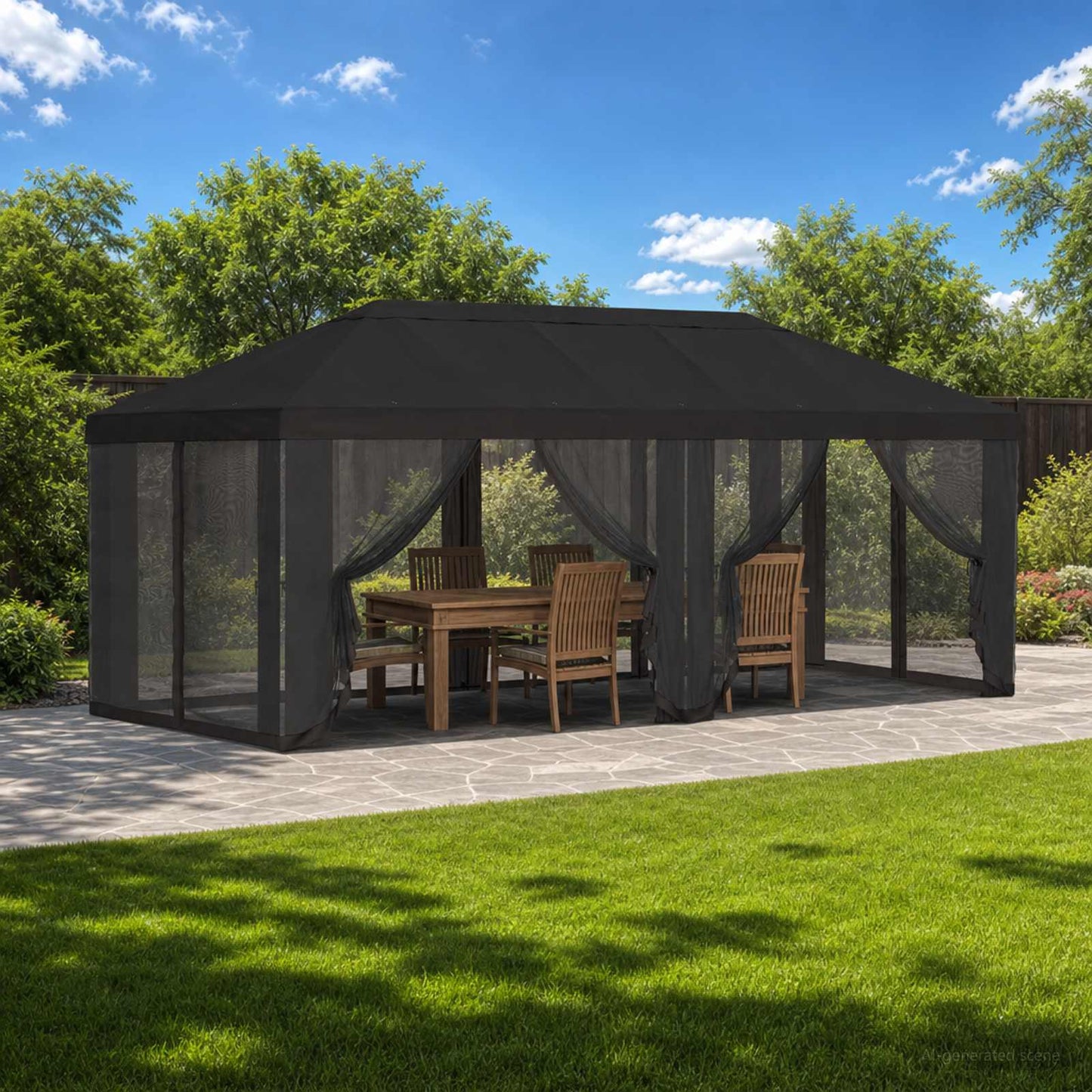 vidaXL Gazebo Cover with Sidewalls 6 x 3 m Anthracite Polyester 190