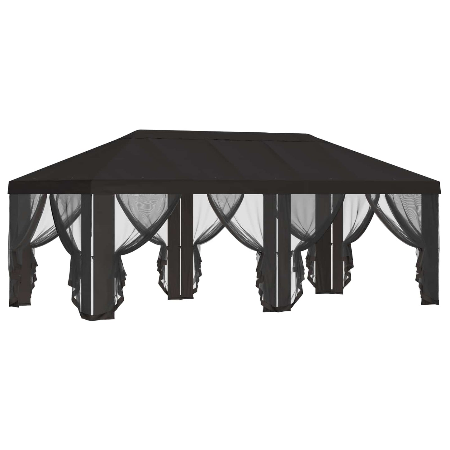 vidaXL Gazebo Cover with Sidewalls 6 x 3 m Anthracite Polyester 190
