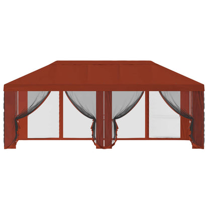 vidaXL Gazebo Cover with Sidewalls 6 x 3 m Terracotta Polyester 190
