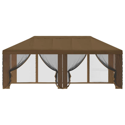 vidaXL Gazebo Cover with Sidewalls 6 x 3 m Taupe Polyester 190