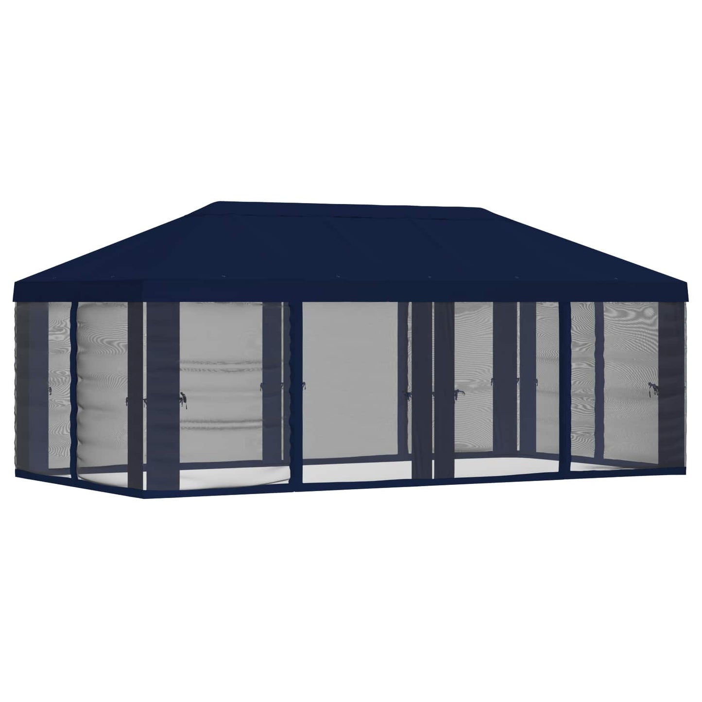 vidaXL Gazebo Cover with Sidewalls 6 x 3 m Blue Polyester 190