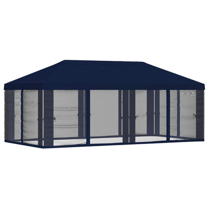 vidaXL Gazebo Cover with Sidewalls 6 x 3 m Blue Polyester 190