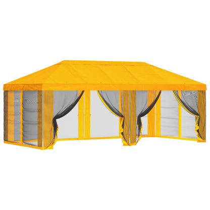 vidaXL Gazebo Cover with Sidewalls 6 x 3 m Yellow Polyester 190