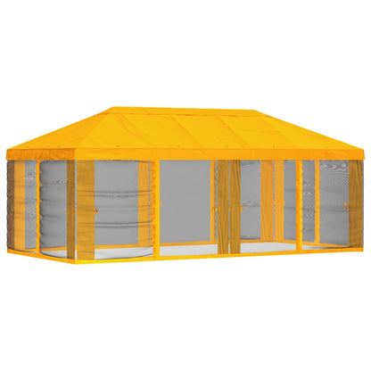 vidaXL Gazebo Cover with Sidewalls 6 x 3 m Yellow Polyester 190