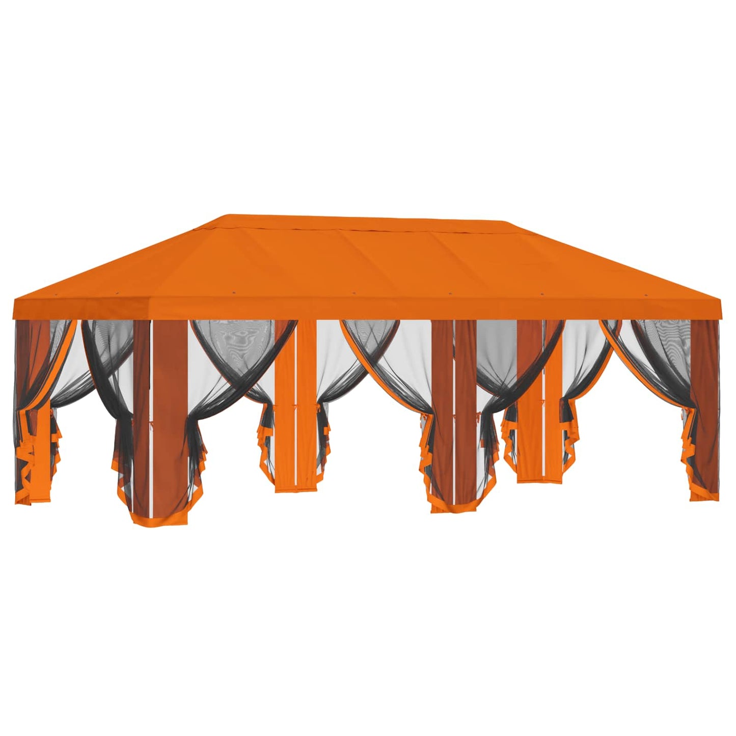 vidaXL Gazebo Cover with Sidewalls 6 x 3 m Orange Polyester 190