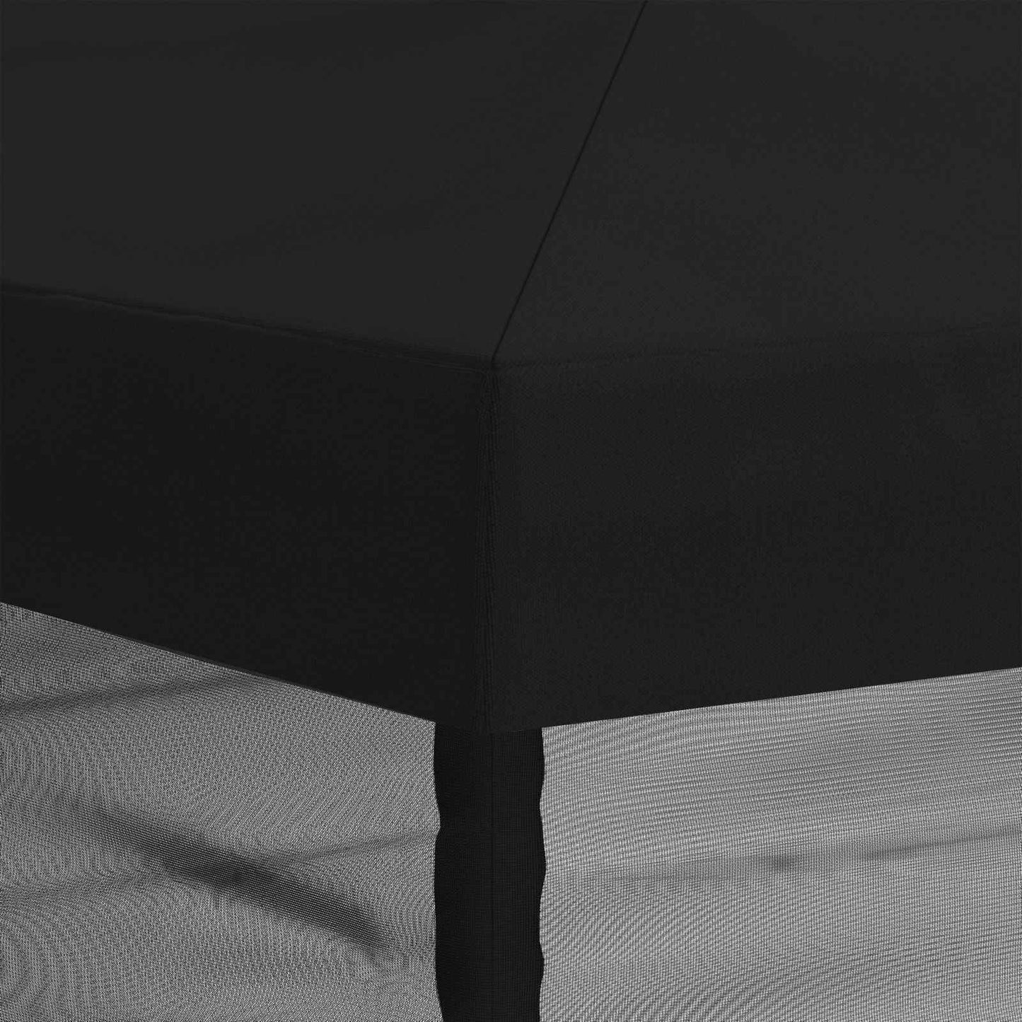 vidaXL Gazebo Cover with Sidewalls 6 x 3 m Black Polyester 190