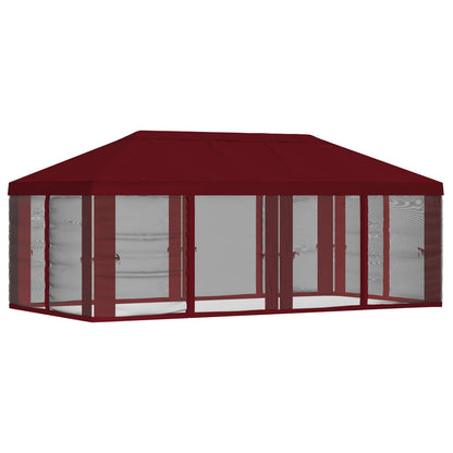 vidaXL Gazebo Cover with Sidewalls 6 x 3 m Burgundy Polyester 190