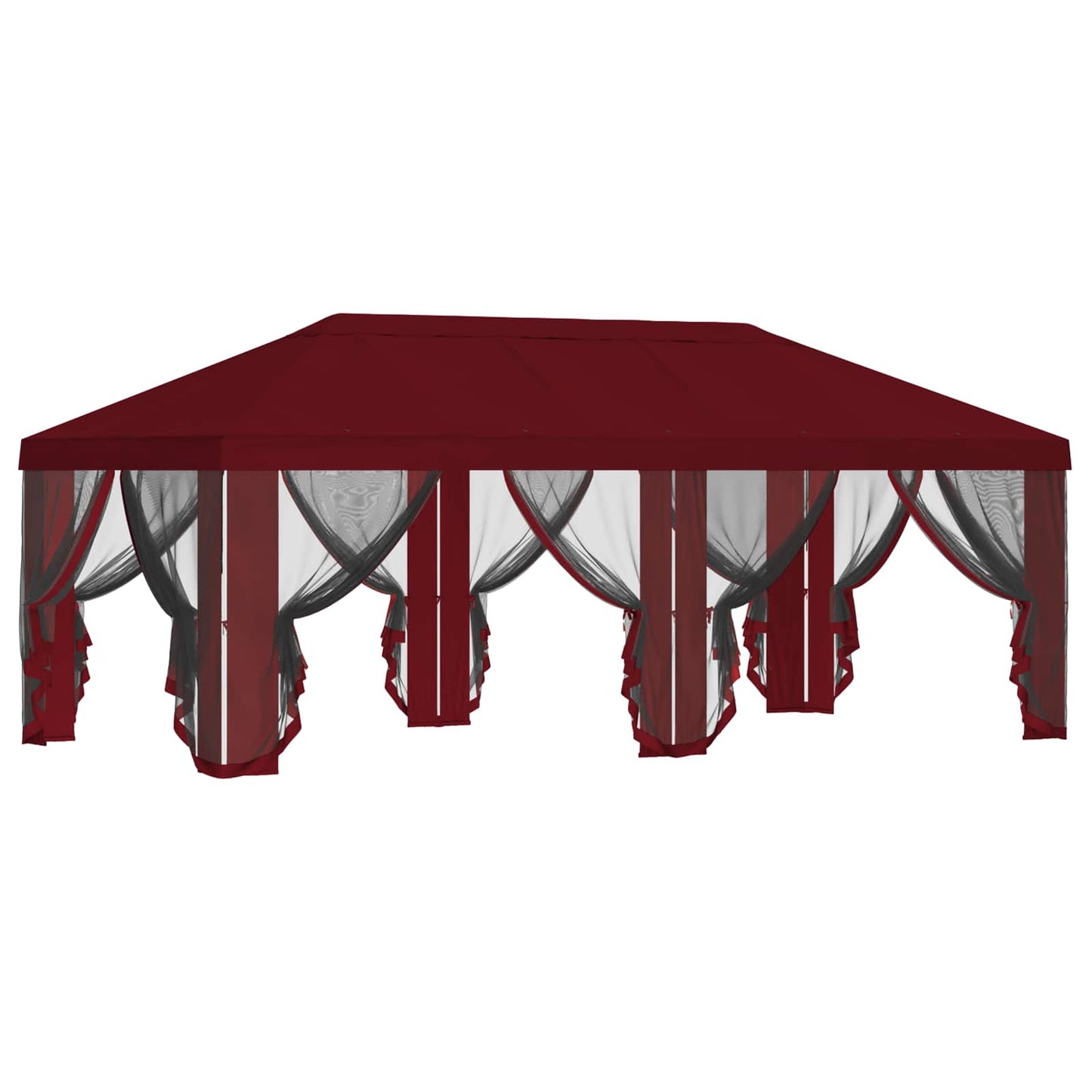 vidaXL Gazebo Cover with Sidewalls 6 x 3 m Burgundy Polyester 190