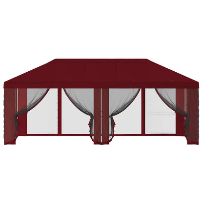 vidaXL Gazebo Cover with Sidewalls 6 x 3 m Burgundy Polyester 190