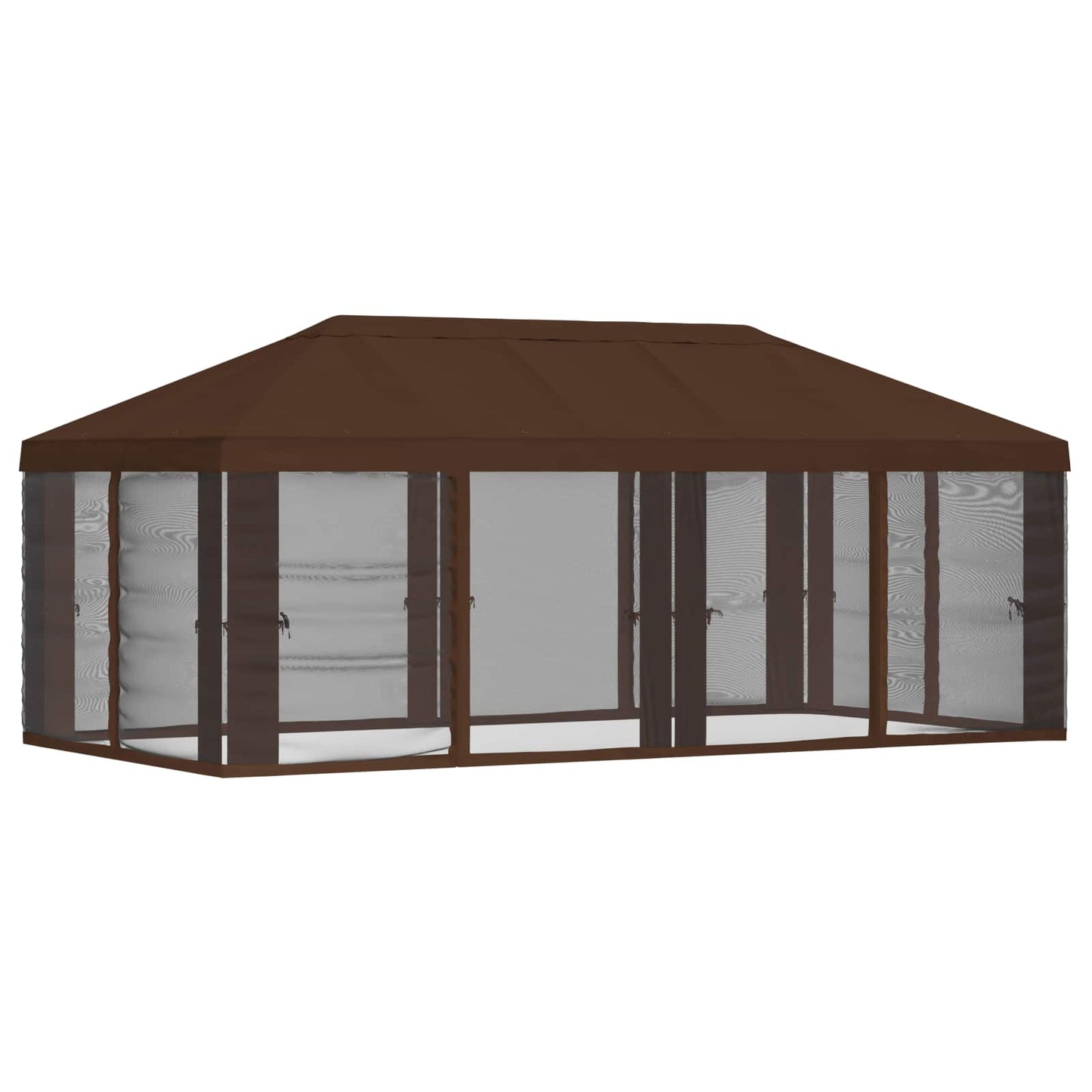 vidaXL Gazebo Cover with Sidewalls 6 x 3 m Brown Polyester 190