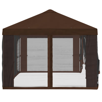 vidaXL Gazebo Cover with Sidewalls 6 x 3 m Brown Polyester 190