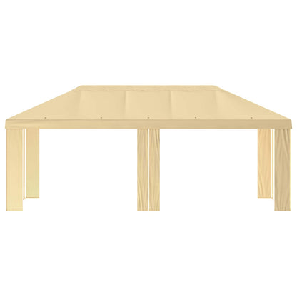 vidaXL Gazebo Cover 6 x 3 m Cream Polyester 190 gsm