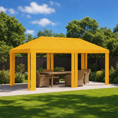 vidaXL Gazebo Cover 6 x 3 m Yellow Polyester 190 gsm