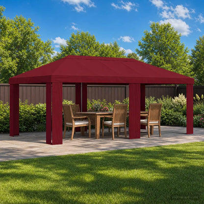 vidaXL Gazebo Cover 6 x 3 m Burgundy Polyester 190 gsm