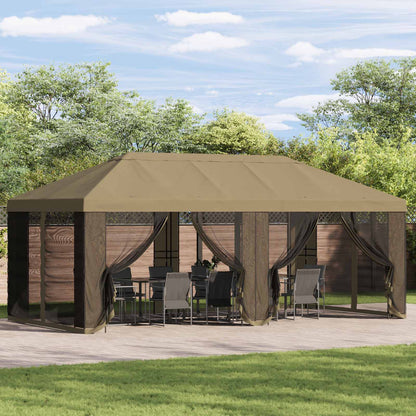 vidaXL Gazebo Cover with Sidewalls Beige 600.5 x 300.5 cm Polyester