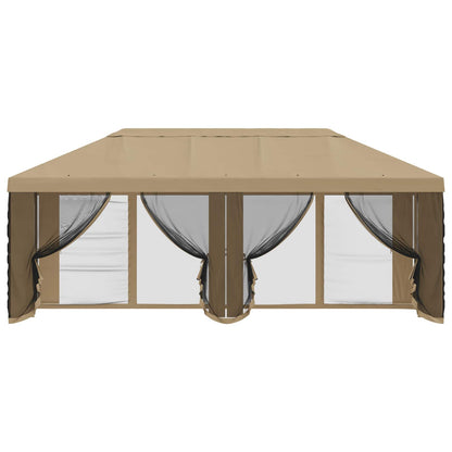 vidaXL Gazebo Cover with Sidewalls Beige 600.5 x 300.5 cm Polyester