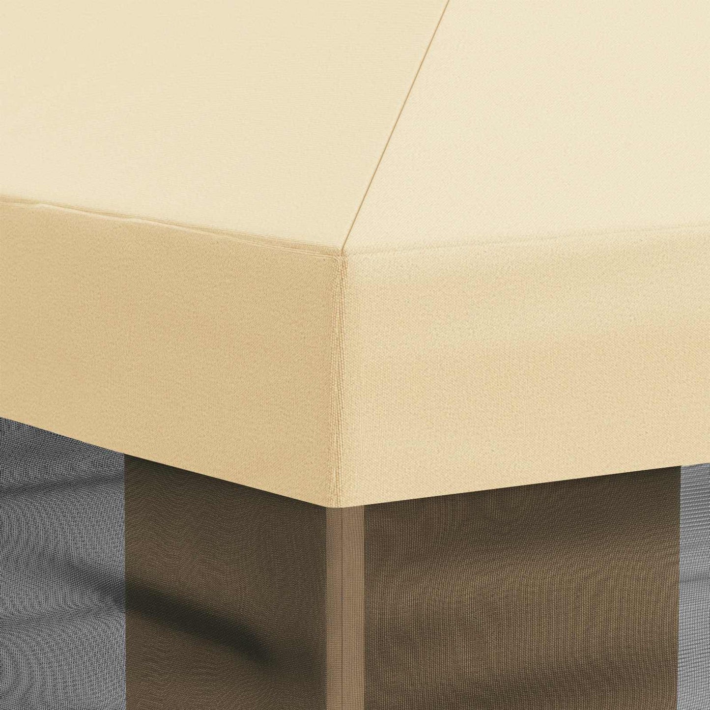vidaXL Gazebo Cover with Sidewalls Cream 600.5 x 300.5 cm Polyester