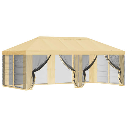 vidaXL Gazebo Cover with Sidewalls Cream 600.5 x 300.5 cm Polyester