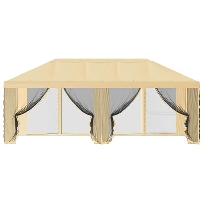 vidaXL Gazebo Cover with Sidewalls Cream 600.5 x 300.5 cm Polyester