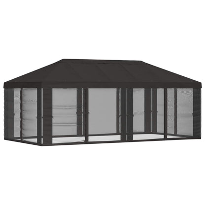 vidaXL Gazebo Cover with Sidewalls Anthracite 600.5 x 300.5 cm