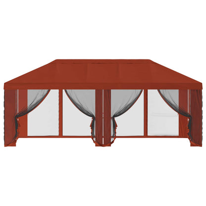 vidaXL Gazebo Cover with Sidewalls Terracotta 600.5 x 300.5 cm