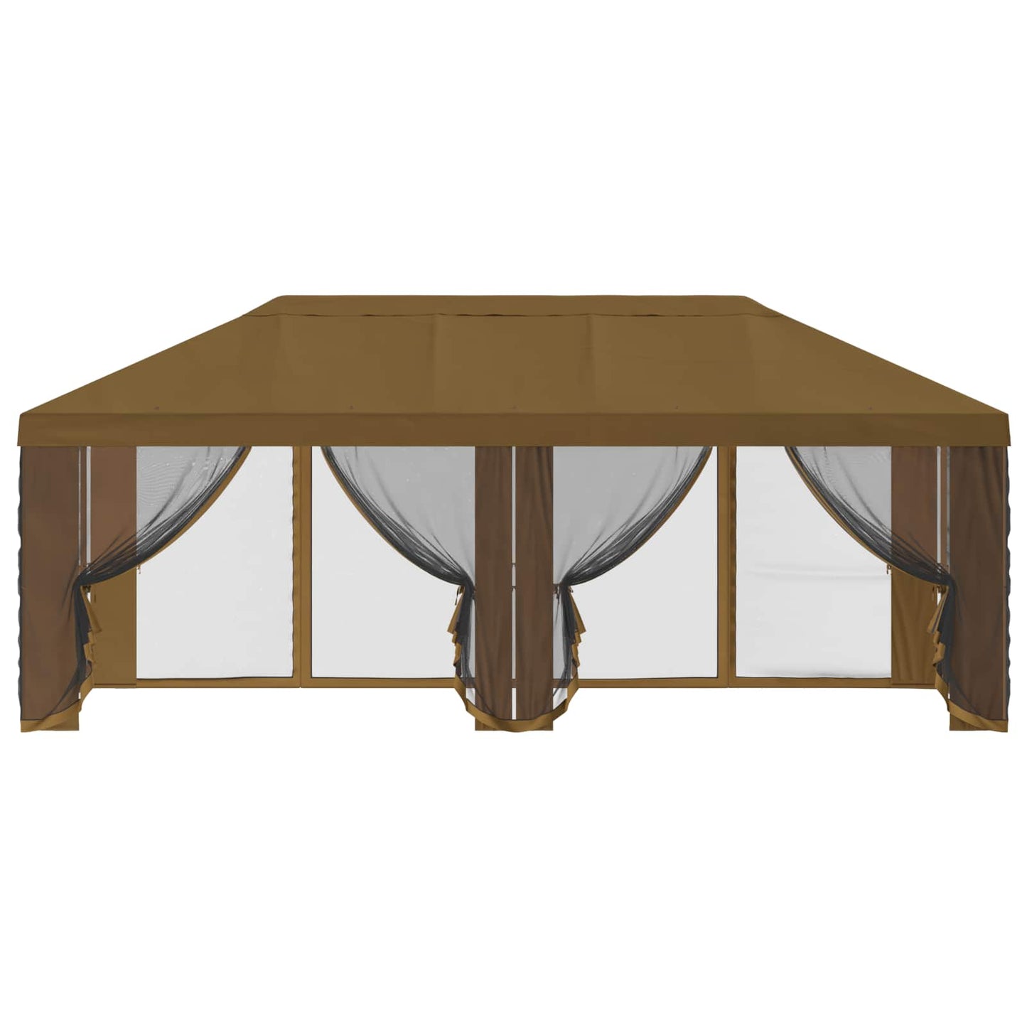 vidaXL Gazebo Cover with Sidewalls Taupe 600.5 x 300.5 cm Polyester