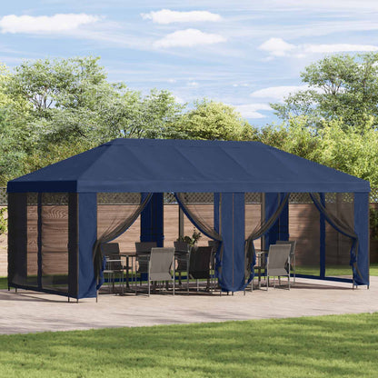 vidaXL Gazebo Cover with Sidewalls Blue 600.5 x 300.5 cm Polyester