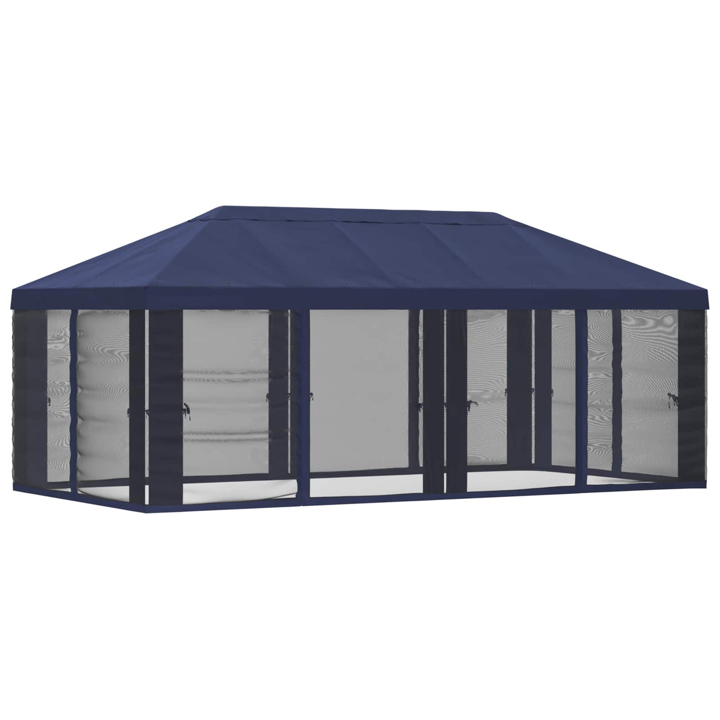 vidaXL Gazebo Cover with Sidewalls Blue 600.5 x 300.5 cm Polyester