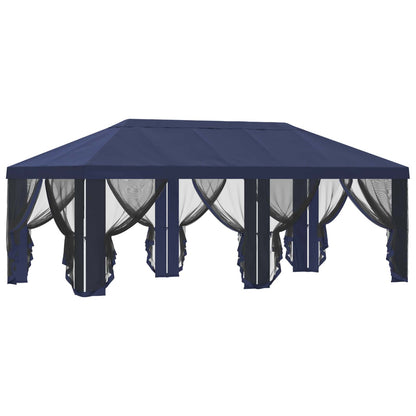 vidaXL Gazebo Cover with Sidewalls Blue 600.5 x 300.5 cm Polyester
