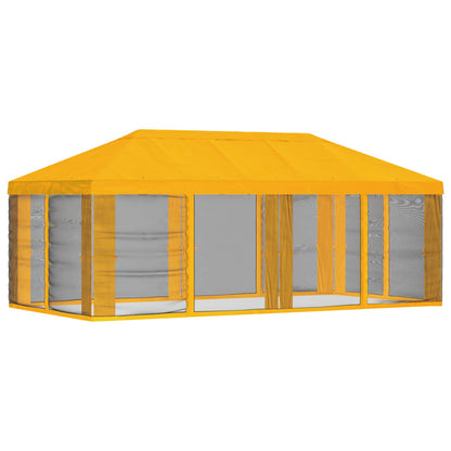 vidaXL Gazebo Cover with Sidewalls Yellow 600.5 x 300.5 cm Polyester