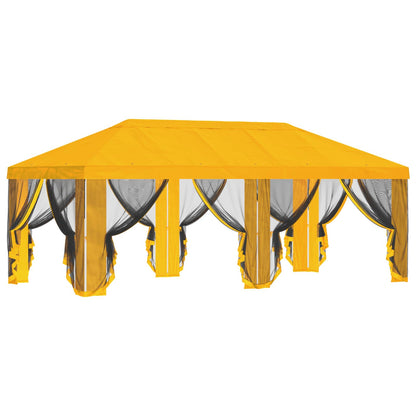 vidaXL Gazebo Cover with Sidewalls Yellow 600.5 x 300.5 cm Polyester