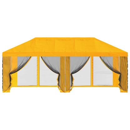 vidaXL Gazebo Cover with Sidewalls Yellow 600.5 x 300.5 cm Polyester