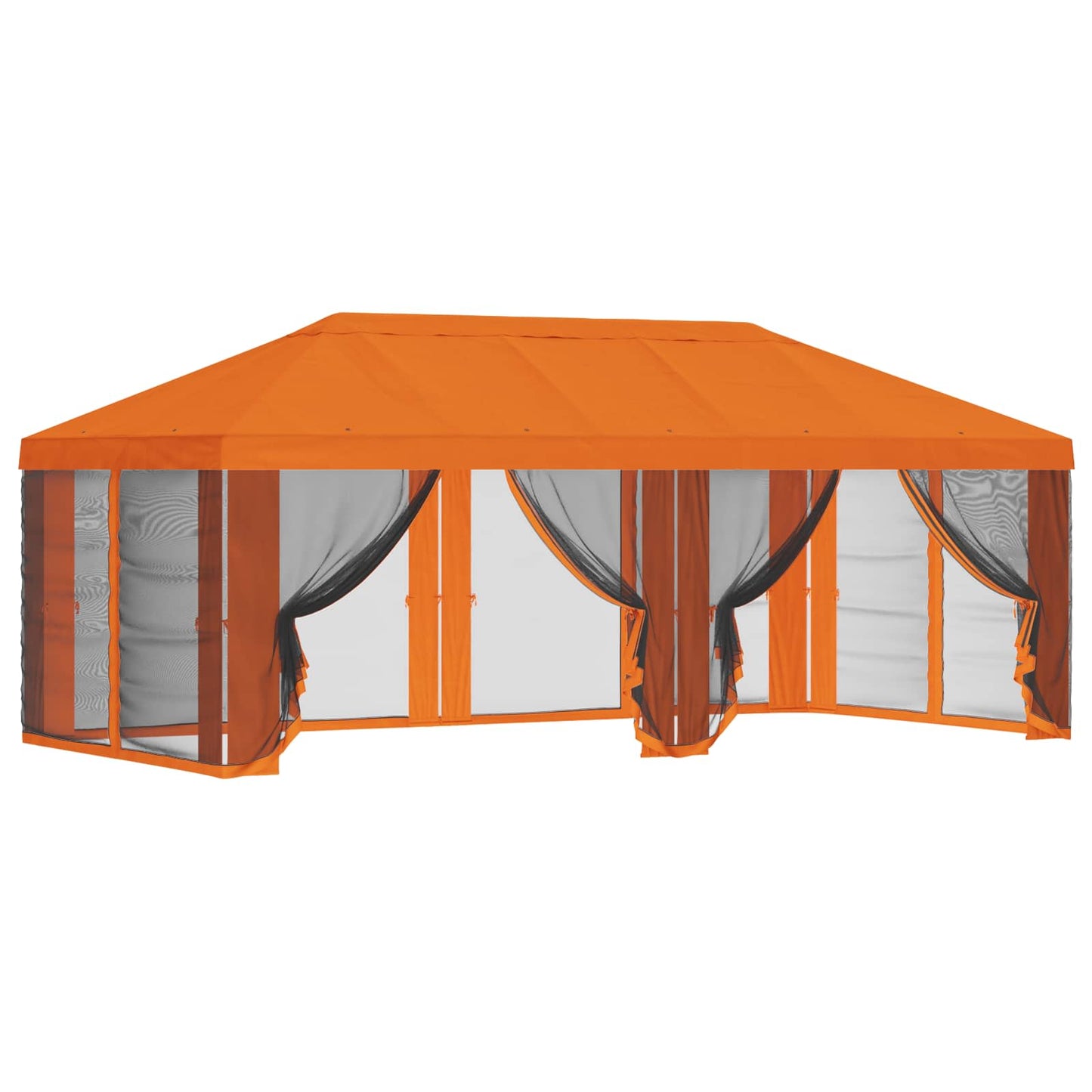 vidaXL Gazebo Cover with Sidewalls Orange 600.5 x 300.5 cm Polyester