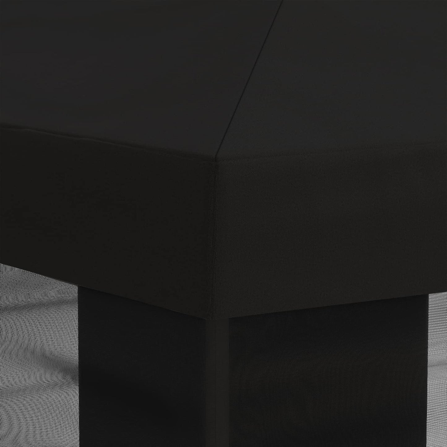 vidaXL Gazebo Cover with Sidewalls Black 600.5 x 300.5 cm Polyester