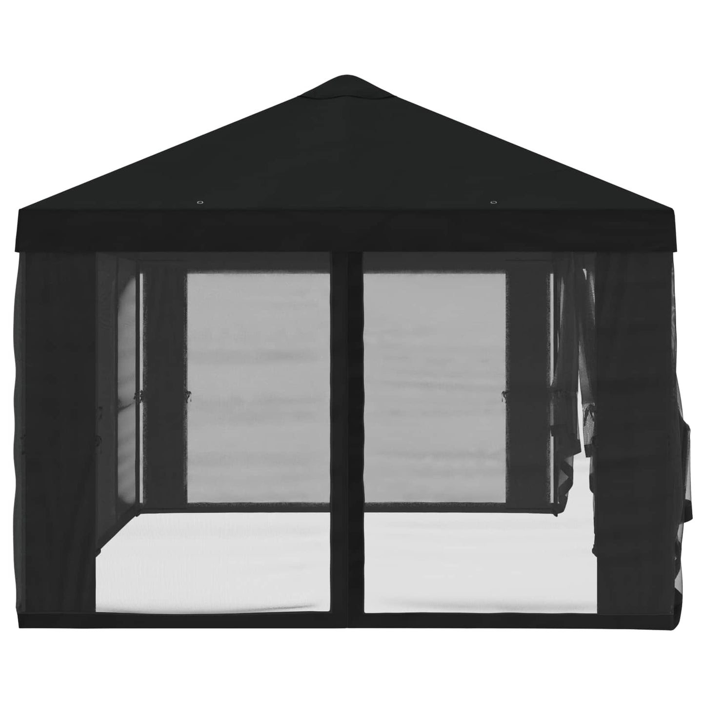 vidaXL Gazebo Cover with Sidewalls Black 600.5 x 300.5 cm Polyester