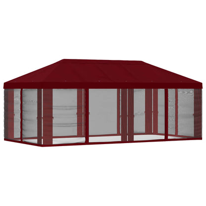 vidaXL Gazebo Cover with Sidewalls Burgundy 600.5 x 300.5 cm Polyester