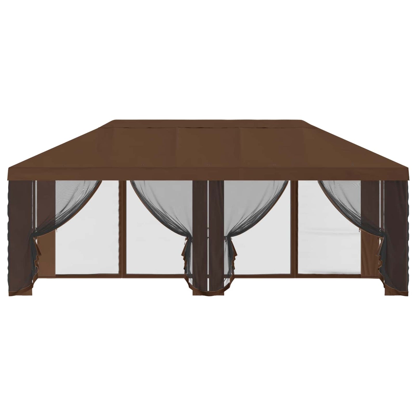 vidaXL Gazebo Cover with Sidewalls Brown 600.5 x 300.5 cm Polyester