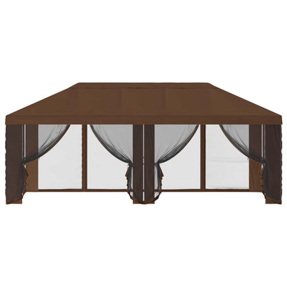 vidaXL Gazebo Cover with Sidewalls Brown 600.5 x 300.5 cm Polyester